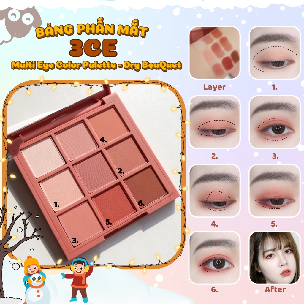 Bảng Phấn Mắt 3CE Multi Eye Color Palette - Dry BouQuet