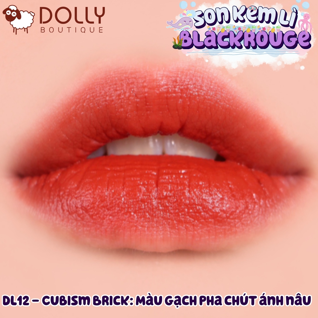 Son Kem Black Rouge Double Layer Over Velvet Ver 2 #DL12 Cubism Brick (Cam Gạch)