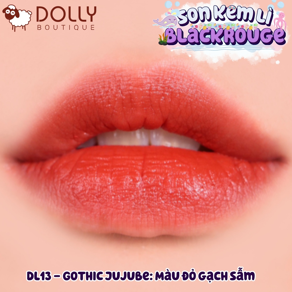 Son Kem Black Rouge Double Layer Over Velvet Ver 2 #DL13 Gothic Jujube (Đỏ Gạch)