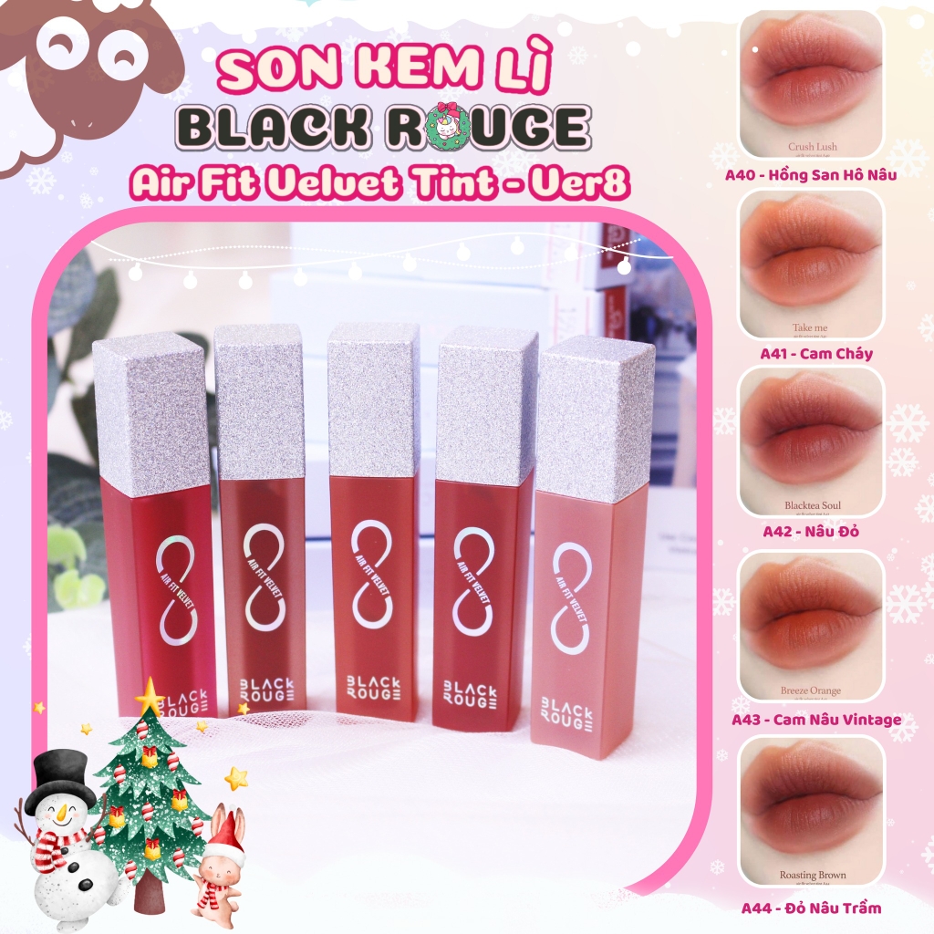 Son Kem Lì Black Rouge Air Fit Velvet Tint #A42 BlackTea Soul ( Màu Đỏ Trà Sữa )