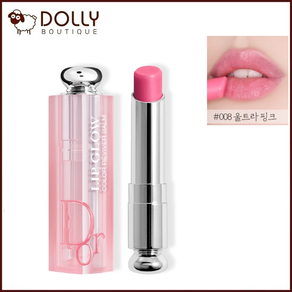 Son Dưỡng Christian Dior Addict Lip Glow Reviver Lip Balm 3.2g 008 Ultra Pink