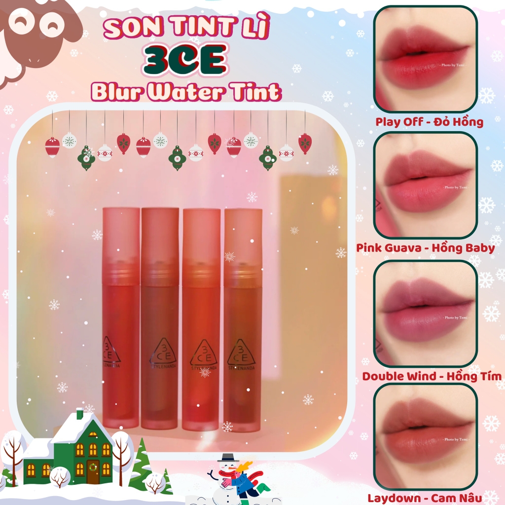 Son Tint 3CE Blur Water Tint #Play Off (Màu Đỏ Cổ Điển)