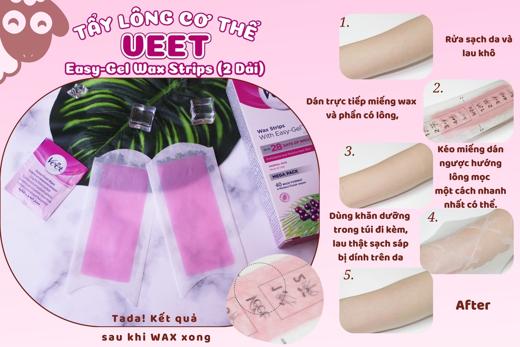 Miếng Dán Tẩy Lông Cơ Thể Veet Ready To Use Wax Strips