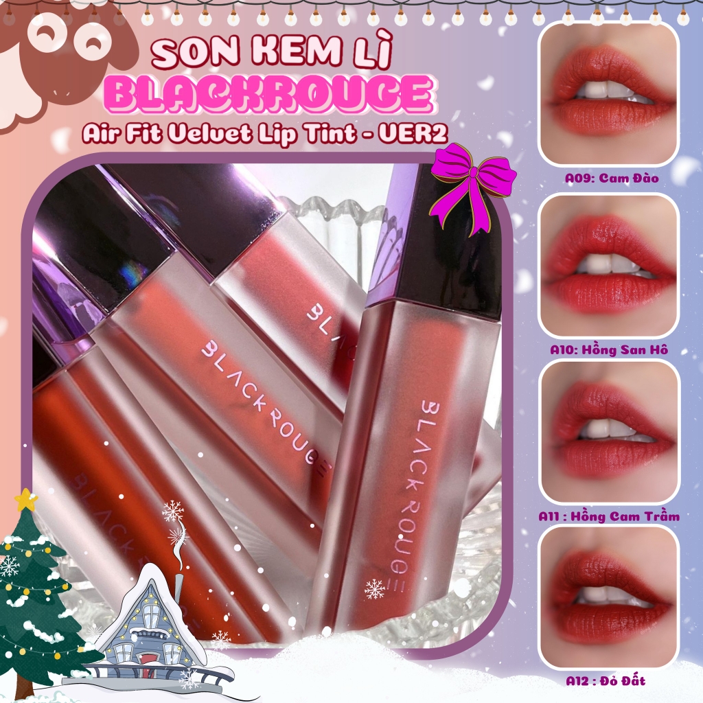 Son Kem Lì Black Rouge Air Fit Velvet Tint  #A10 Red Berry ( Màu Đỏ Hồng )