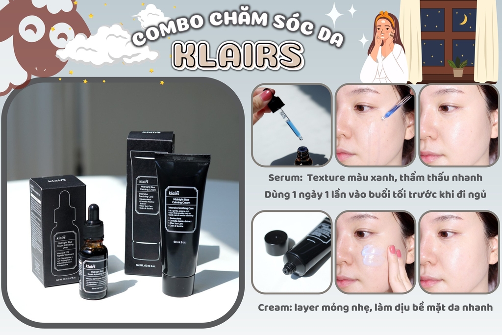 Kem Dưỡng Da Klairs Midnight Blue Calming Cream  - 60ml NK