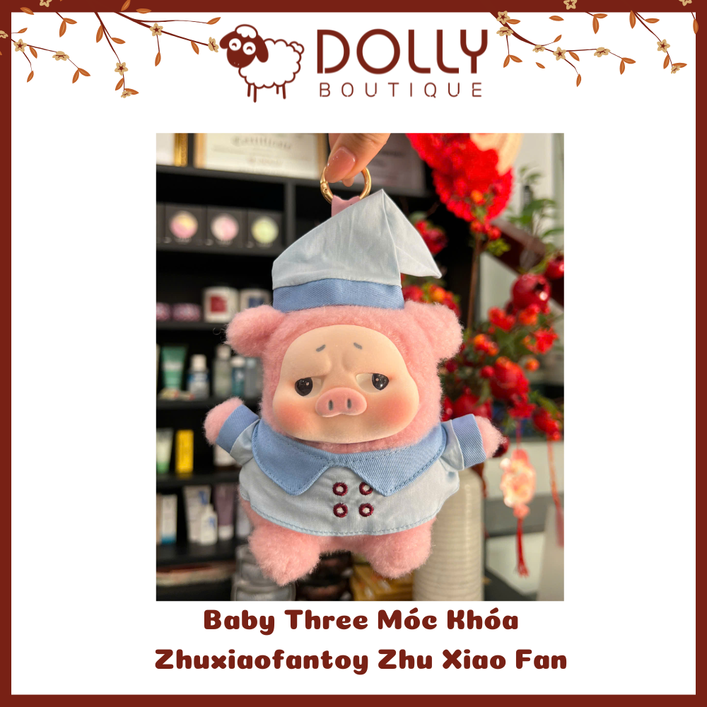 Gấu Bông Baby Three Zhuxiaofantoy Zhu Xiao Fan First Generation ( Phiên Bản Heo) Móc Khóa