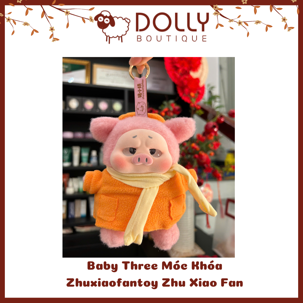 Gấu Bông Baby Three Zhuxiaofantoy Zhu Xiao Fan First Generation ( Phiên Bản Heo) Móc Khóa