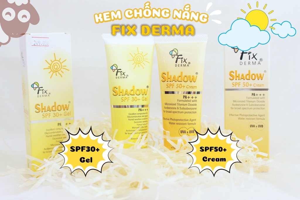 Gel Chống Nắng Da Mặt Fix Derma Shadow SPF 30+ 75g