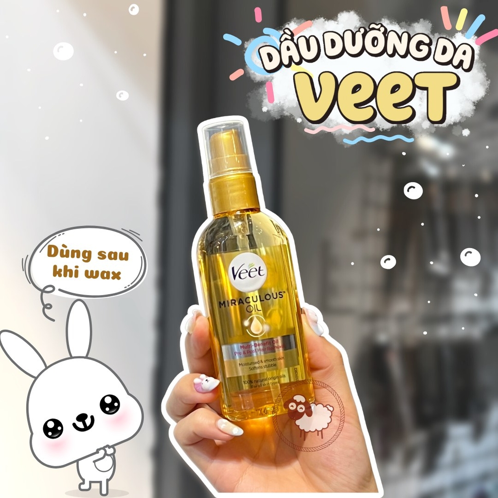 Dầu Dưỡng Da Trước Và Sau Wax Lông Veet Miraculous Oil 100ml
