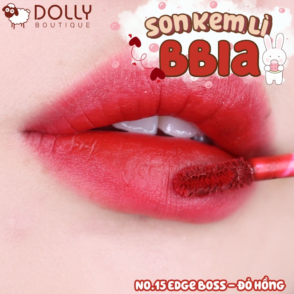 Son Kem Lì Bbia Last Velvet Lip Tint #15 Edge Boss ( Màu Đỏ Lạnh ) - 5g