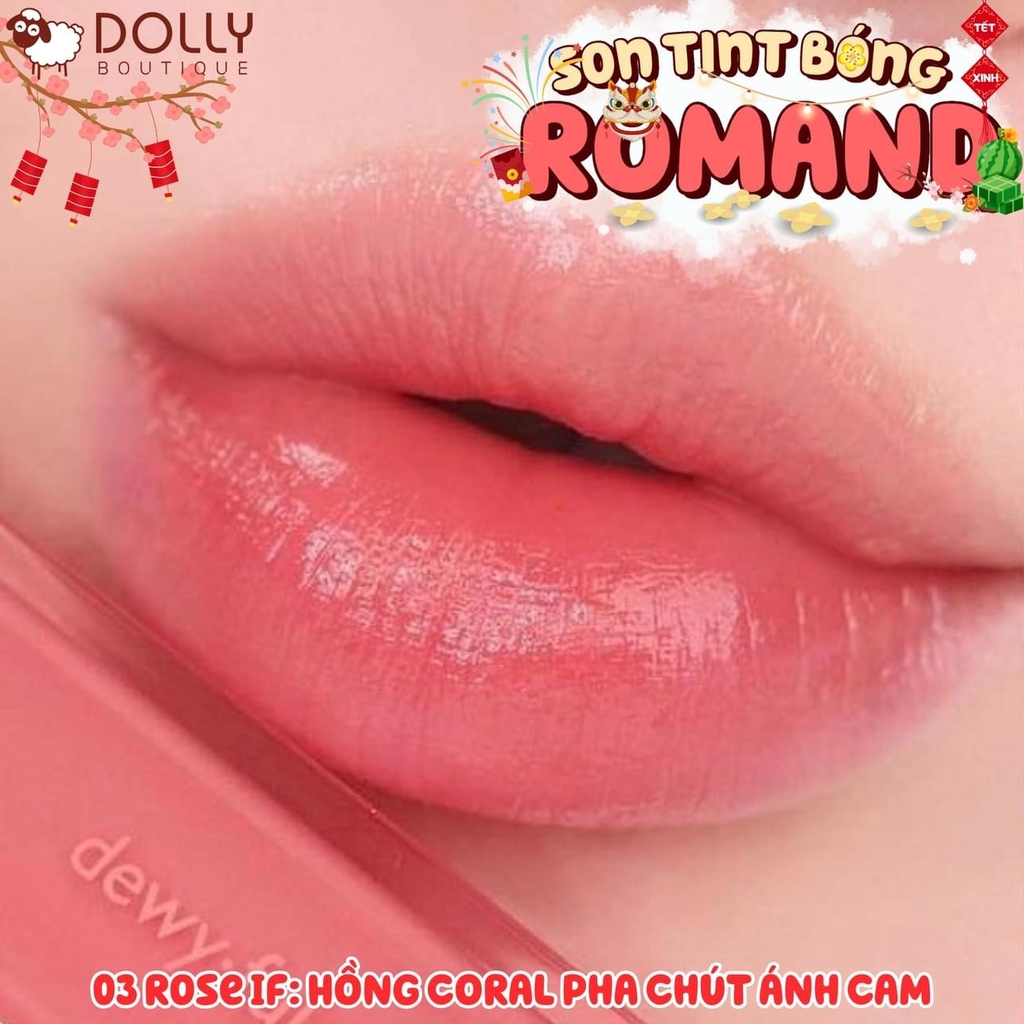 Son Tint Bóng Romand Dewy Ful Water Tint - 03 Rose If