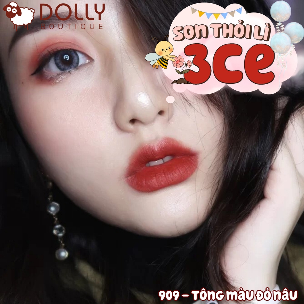 Son Thỏi Lì 3CE Mood Recipe Matte Lip Color #909 Smoked Rose (Màu Đỏ Gạch)