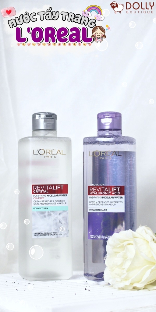 Nước Tẩy Trang Làm Sạch Sâu Cho Da Dầu L'Oréal Revitalift Crystal Purifying Micellar Water - 400ml