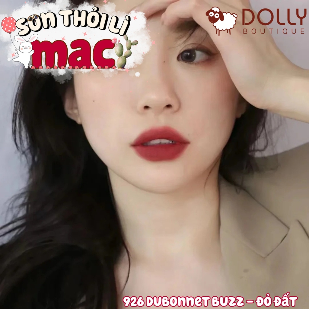 Son Thỏi Lì MAC Powder Kiss Lipstick #925 Dubonnet Buzz (Màu Đỏ Gạch) - 3g