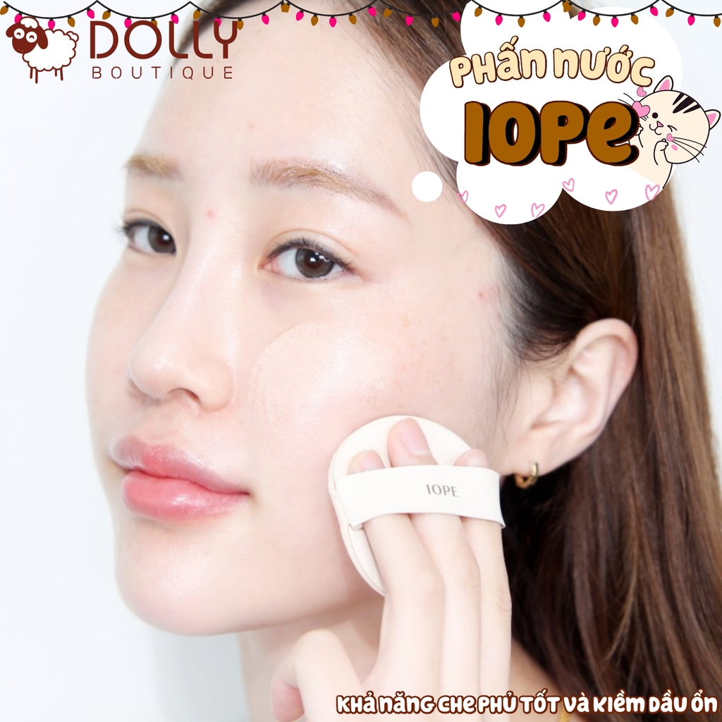 Phấn Nước IOPE Super Vital Cushion EX 21 Light Beige - Kèm Lõi +Kèm Dưỡng 5 món