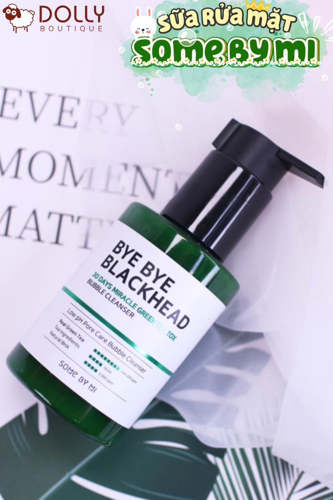 Sữa Rửa Mặt Sủi Bọt Some By Mi Bye Blackhead 30Days Greentea Tox Trị Mụn Đầu Đen 120ml