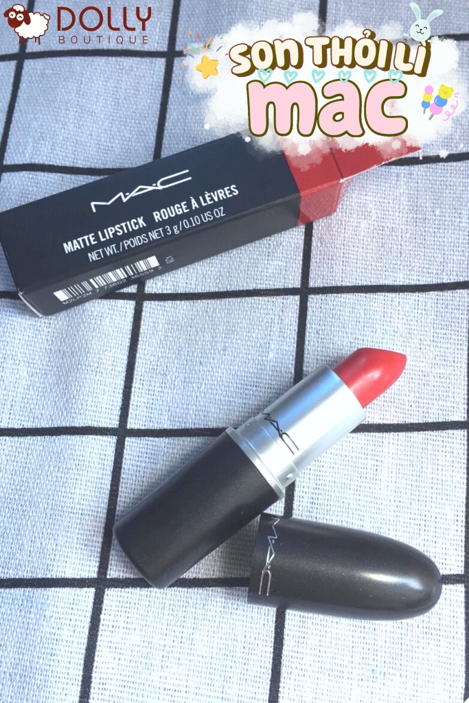 Son Thỏi Lì Mac Lipstick #640 Red Rock ( Màu Đỏ Tươi )