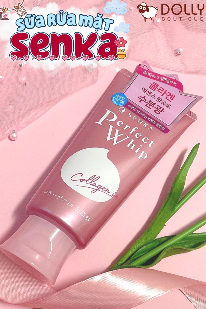 Sữa Rửa Mặt Cung Cấp Collagen Đàn Hồi Da Senka Perfect Whip Collagen In - 120g