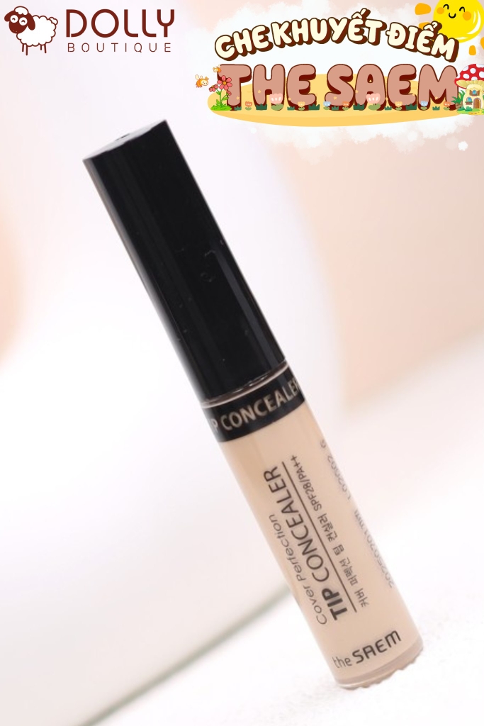 Kem Che Khuyết Điểm The Saem Cover Perfection Tip Concealer #Green Beige - 6.5g