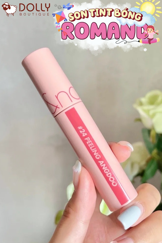 Son Tint Romand Juicy Lasting Tint #24 Peeling Angdoo (Màu Đỏ Hồng Nâu) - 5,5g