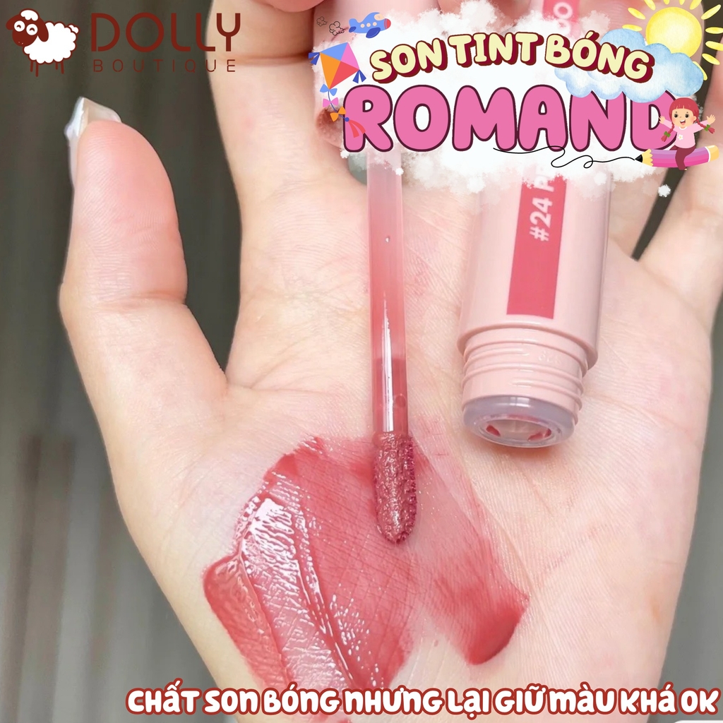 Son Tint Romand Juicy Lasting Tint #24 Peeling Angdoo (Màu Đỏ Hồng Nâu) - 5,5g