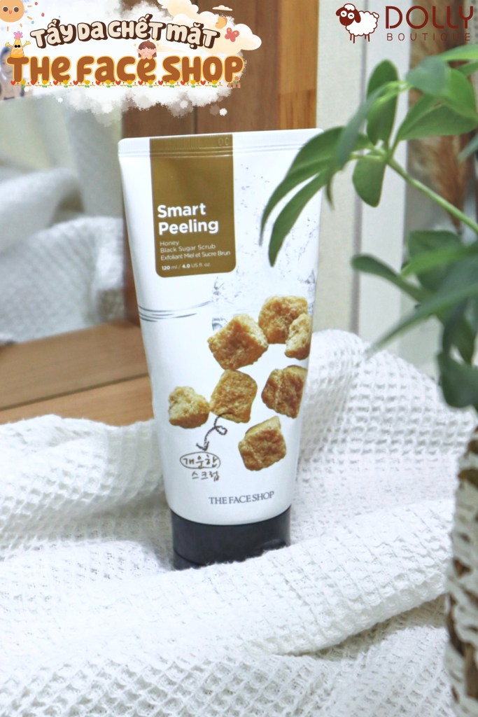 Tẩy Da Chết Mặt Dạng Hạt Đường Đen The Face Shop Smart Peeling Honey Black Sugar Scrub 120ml