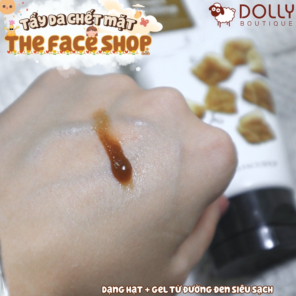 Tẩy Da Chết Mặt Dạng Hạt Đường Đen The Face Shop Smart Peeling Honey Black Sugar Scrub 120ml