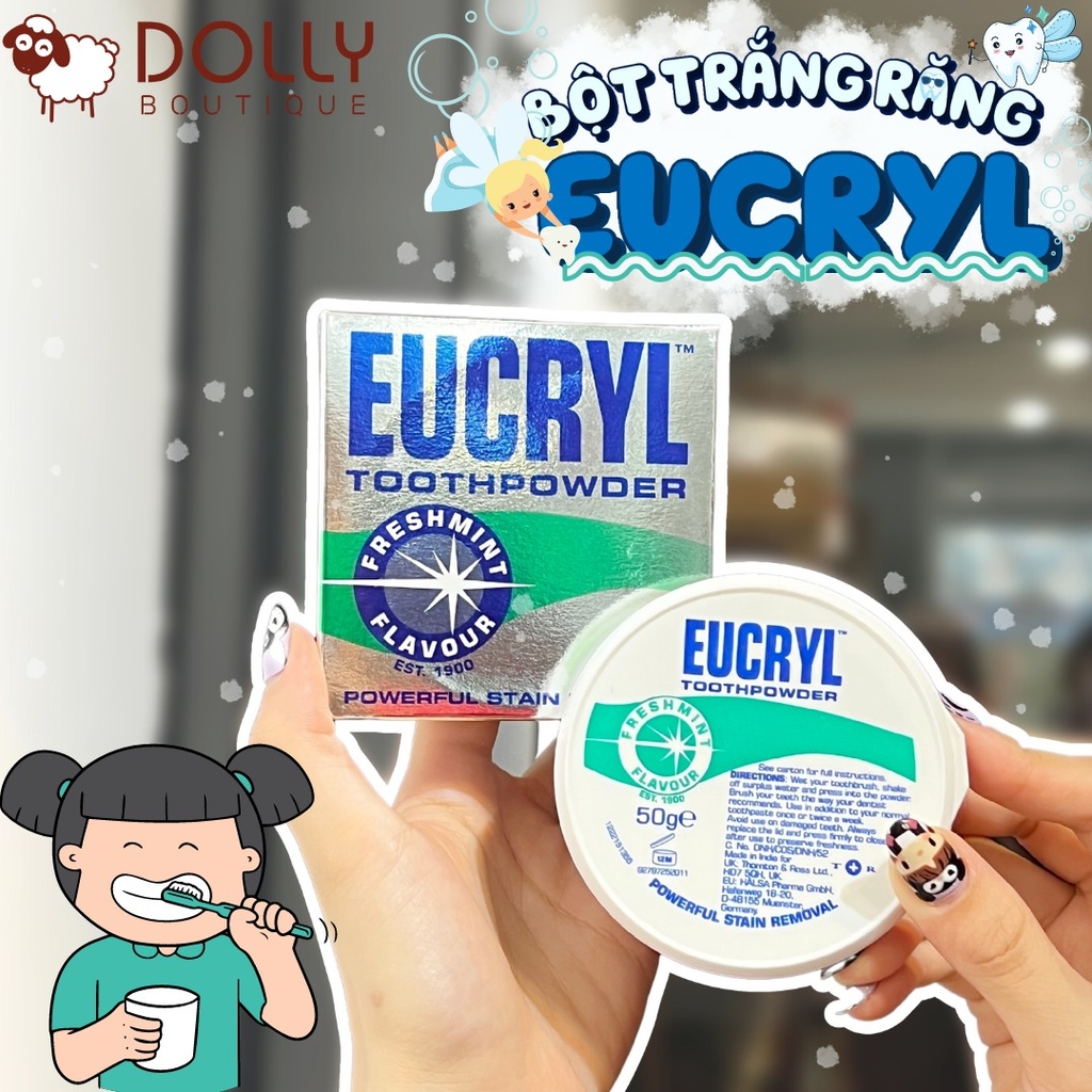 Bột Tẩy Trắng Răng Eucryl Tooth Powder 50g