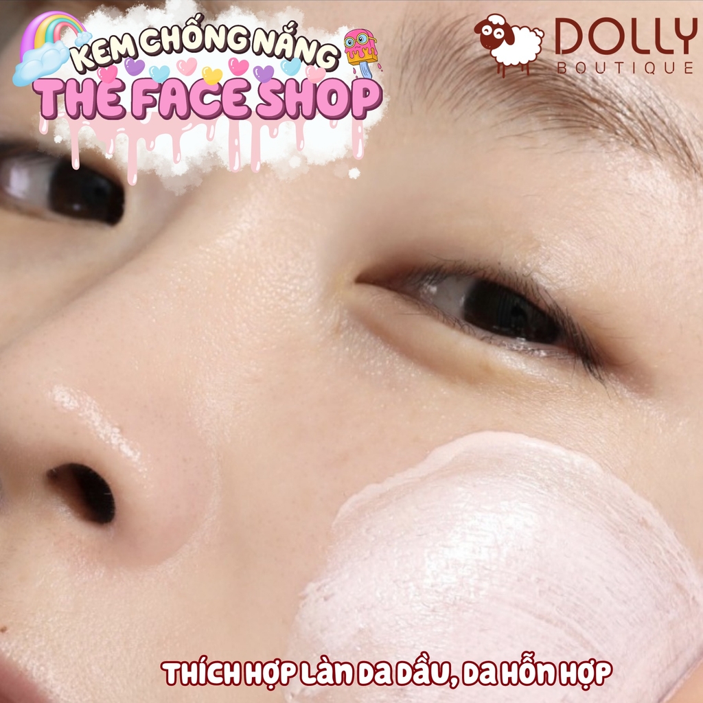 Kem Chống Nắng Nâng Tone The Face Shop Power Long Lasting Pink Tone Up Sun Cream SPF50+ PA++++ (50ml)