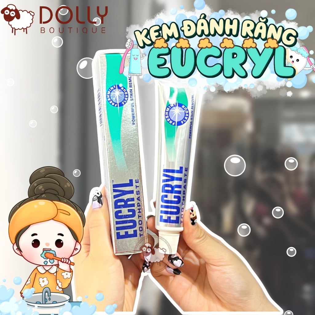 Kem Đánh Răng Tẩy Trắng Eucryl Toothpaste 62g