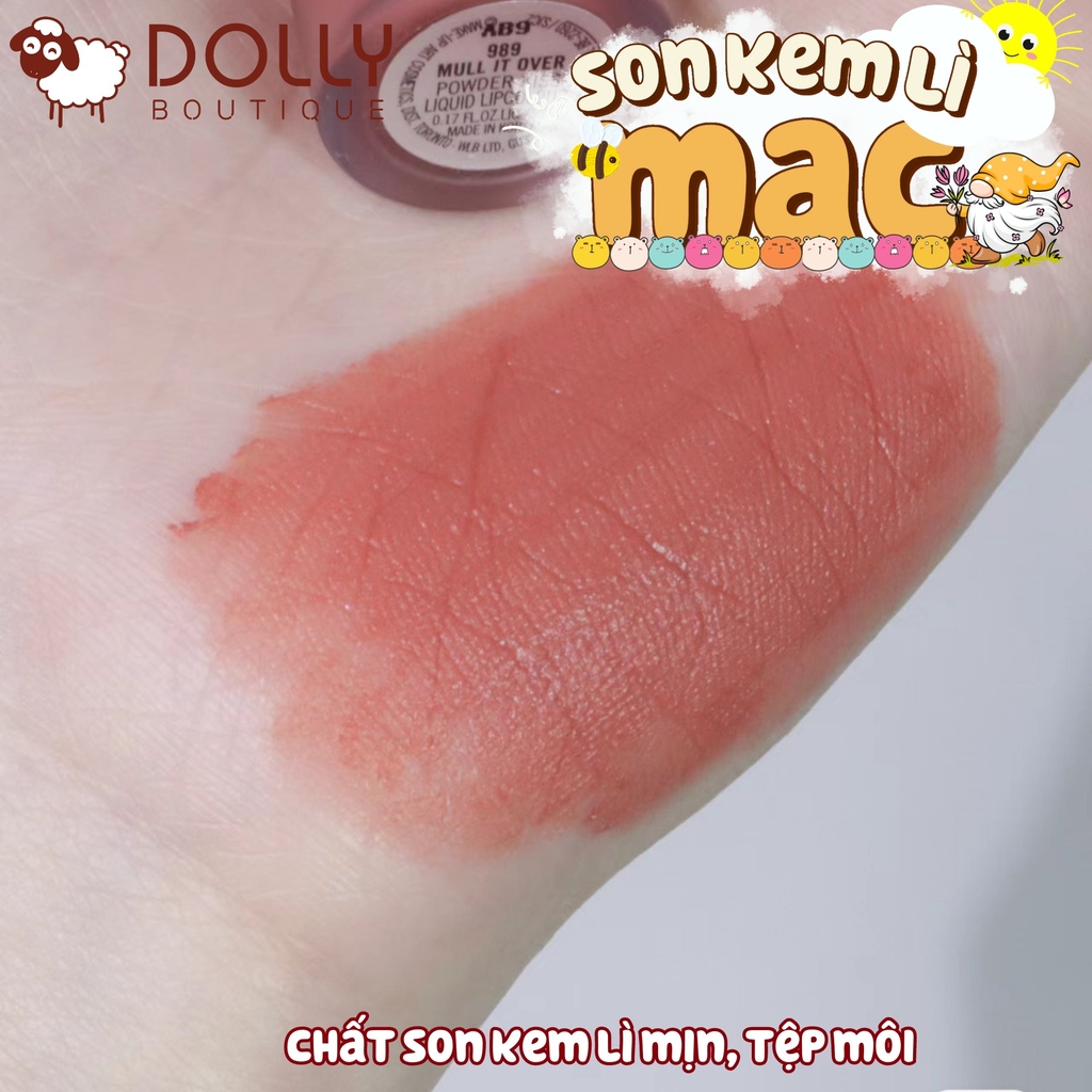 Son Kem Mac Powder Kiss Liquid Lipcolour - 989 Mull  It over (Màu Cam Hồng Đất)