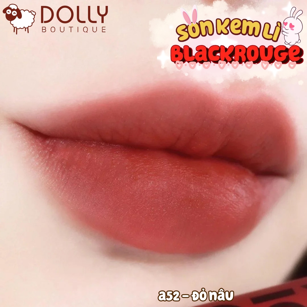 Son Kem Lì Black Rouge Air Fit Velvet Tint  #A52 Cinnamon Brown ( Màu Nâu Trầm ) - 4.5ml