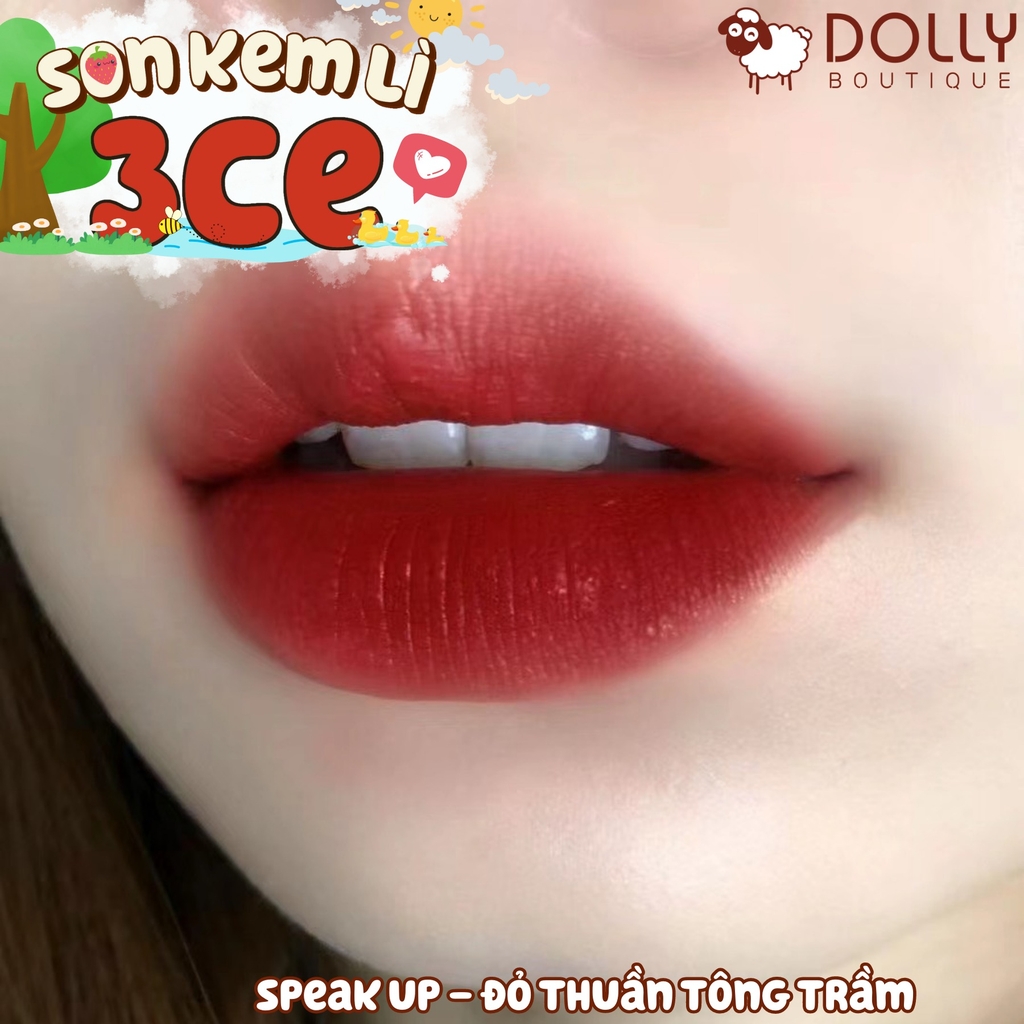 Son Kem Lì 3CE  Velvet Lip Tint #Speak Up ( Màu Đỏ Rượu )