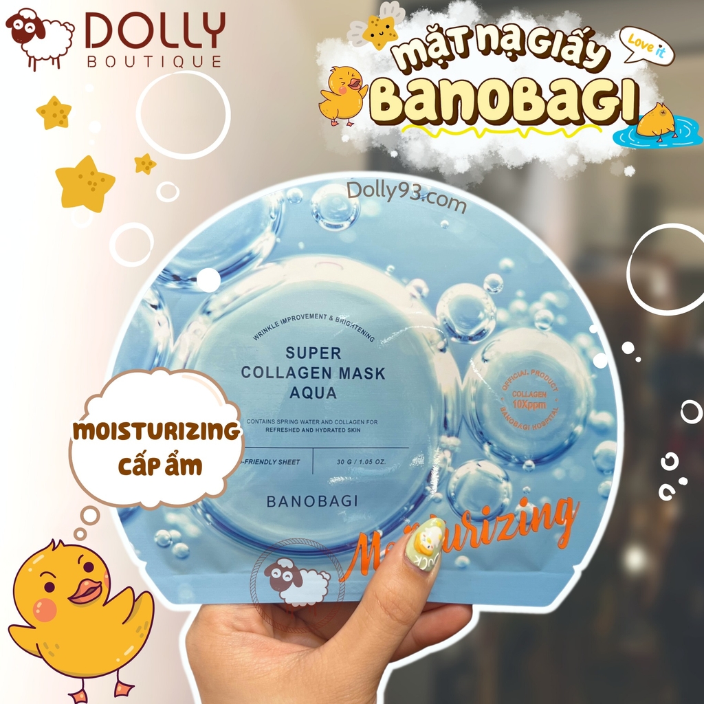 Mặt Nạ Giấy Cấp Nước Banobagi Super Collagen Mask Aqua Moisturizing - 30g