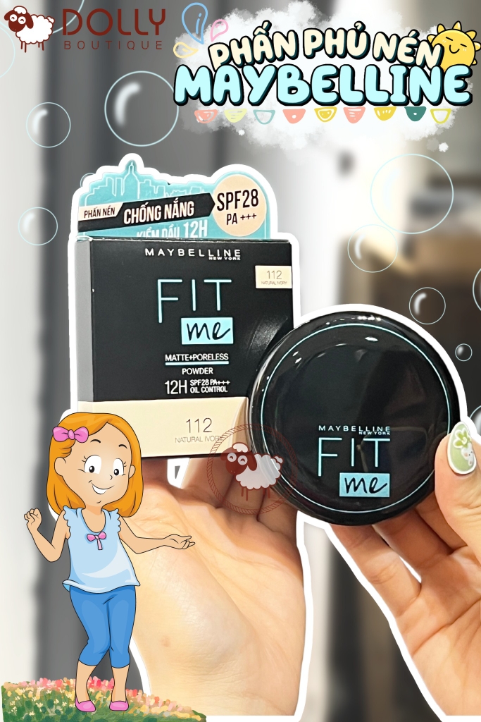 Phấn Phủ Dạng Nén Maybelline Fit Me Matte Poreless Compact Powder #112 Natural Ivory - 6g