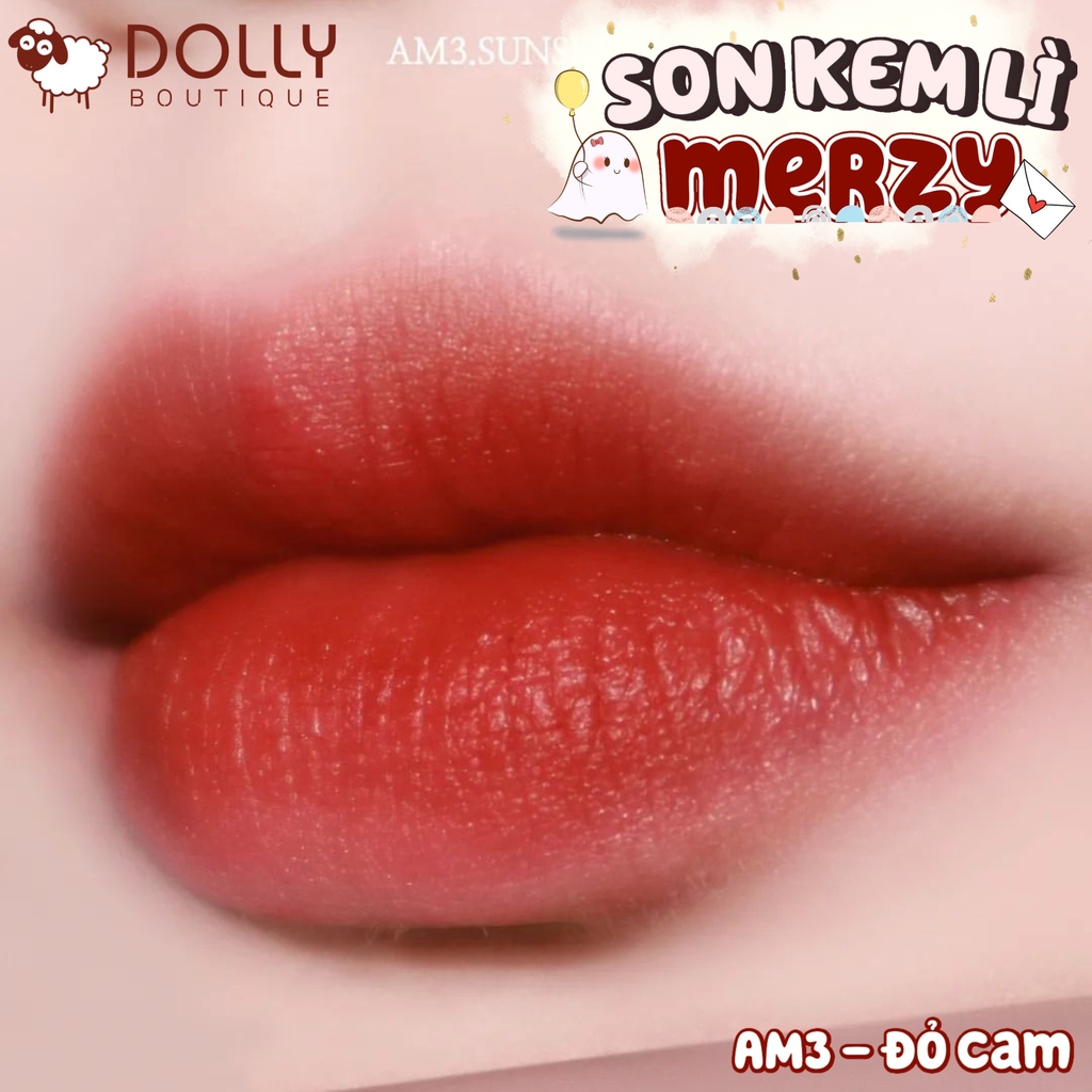 Son Kem Lì Merzy Academia Mellow Tint  AM3 - Màu Đỏ Cam