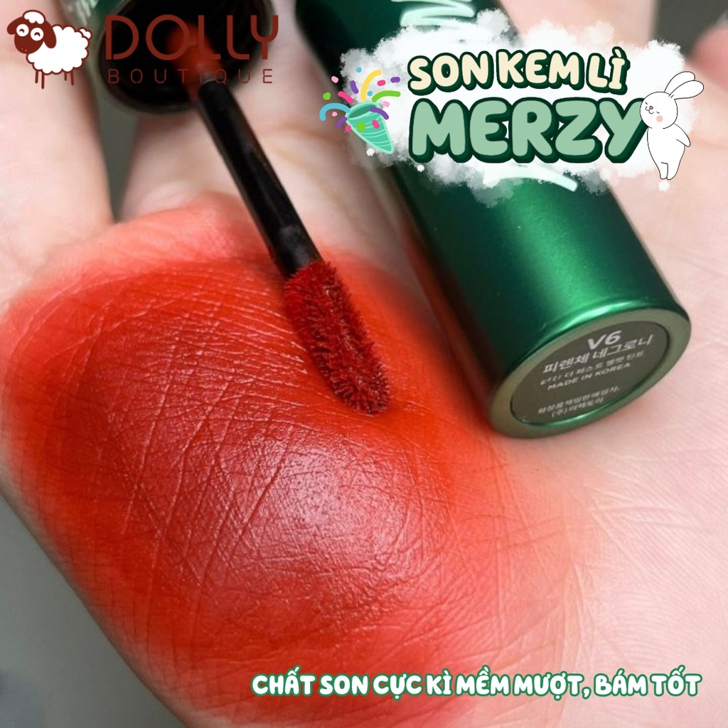 Son Kem Lì Merzy The First Velvet Tint #V6 (Màu Đỏ Gạch) - 4.5g