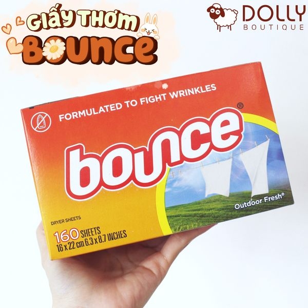 Giấy Thơm Quần Áo Bounce Dùng Cho Máy Sấy Outdoor Fresh 160 Tờ