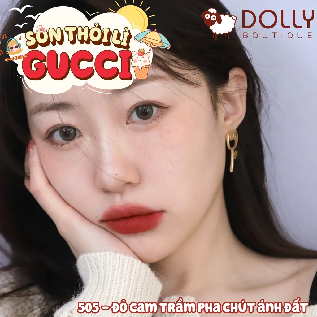 Son Thỏi Gucci Mate Lip Color #505 Janet Rust Matte (Đỏ Gạch) 3.5gr