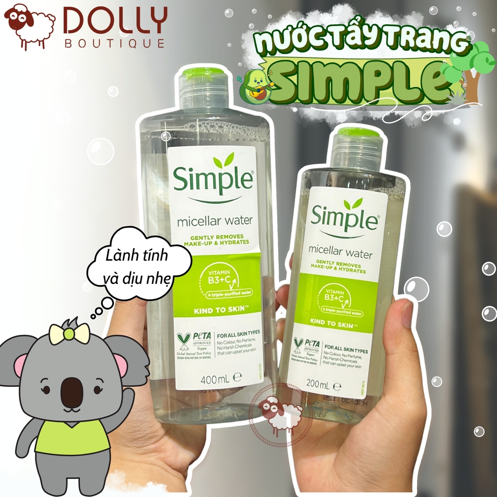 Nước Tẩy Trang Simple Micellar Cleansing Water - 400ml