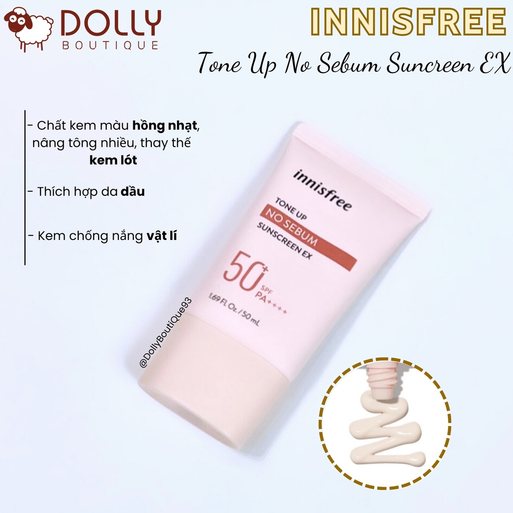 Kem Chống Nắng Innisfree Tone Up Nosebum Suncreen EX 50ml