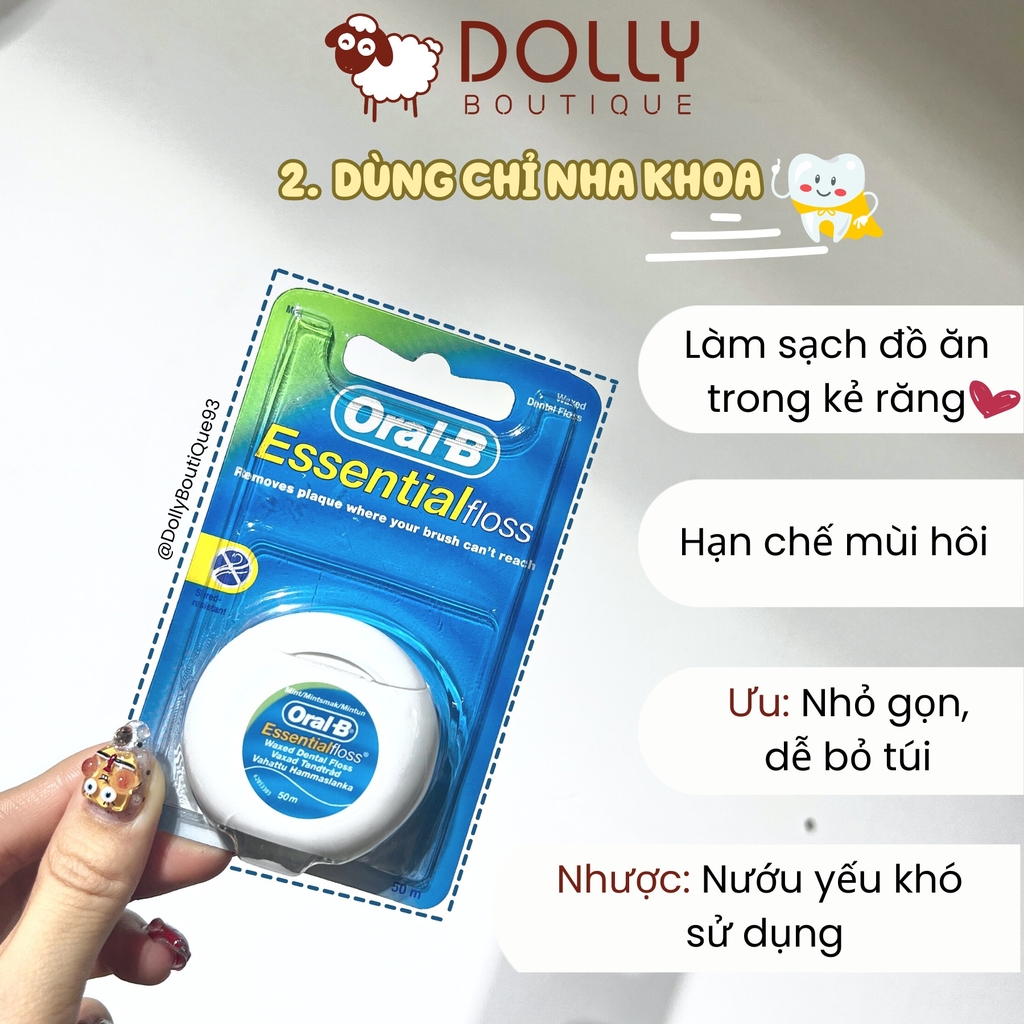 Chỉ nha khoa Oral-B Essential Floss - 50M/hộp