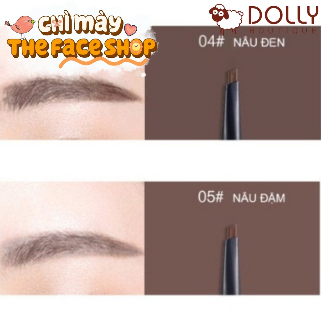 Chì Kẻ Mày The Face Shop Designing Eyebrow #04 Black Brown (Nâu Đen)