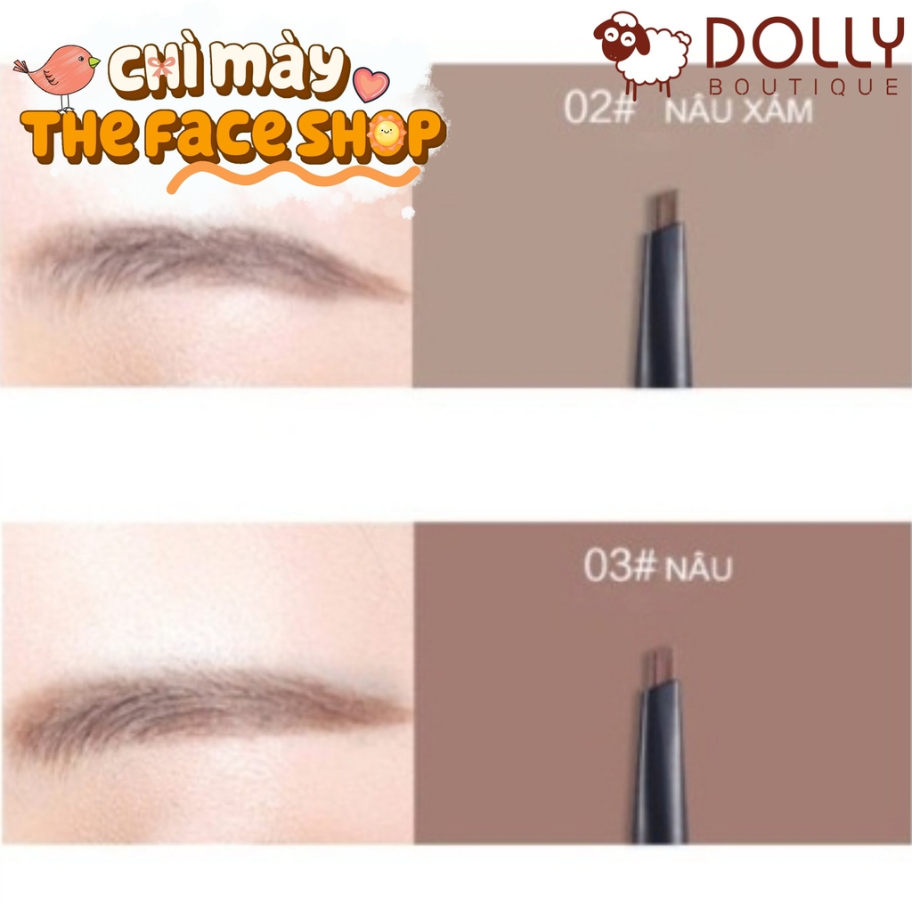 Chì Kẻ Mày The Face Shop Designing Eyebrow Pencil 02 Gray Brown
