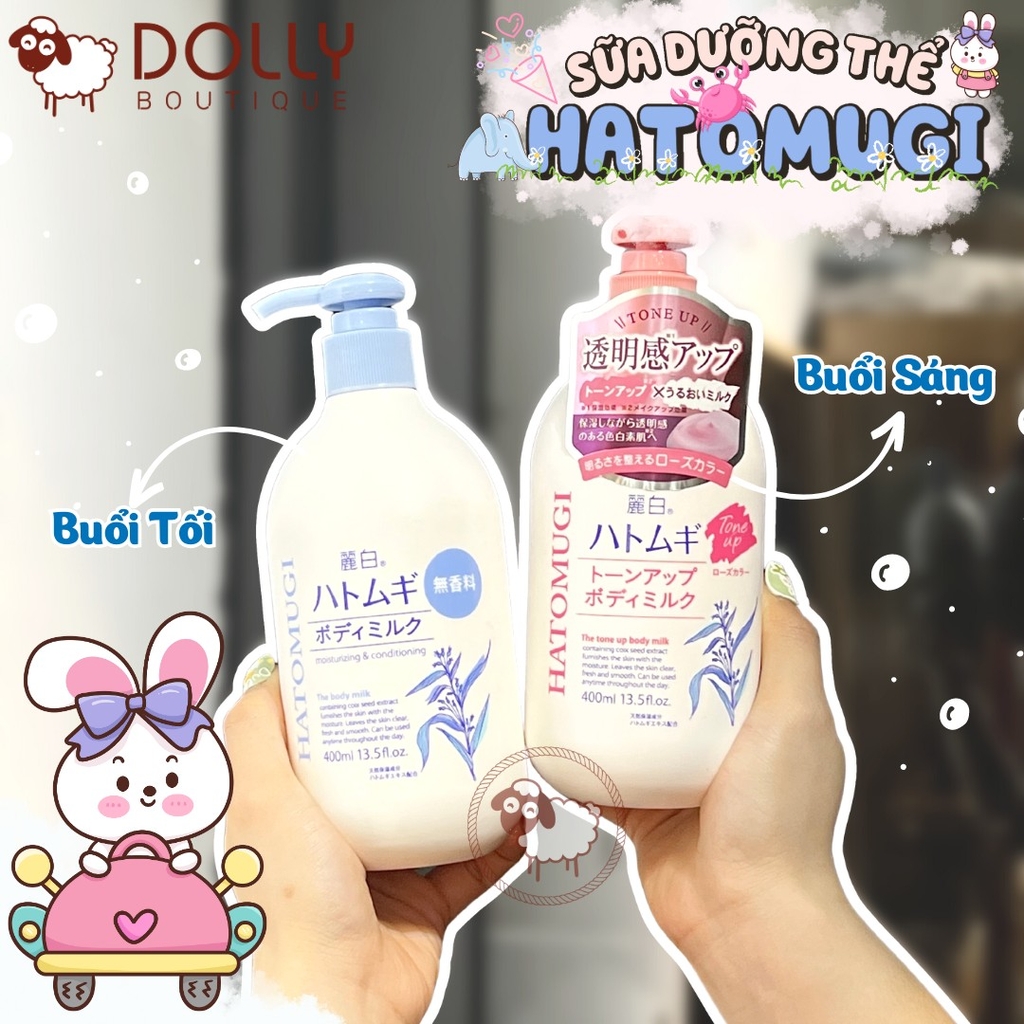 Sữa Dưỡng Thể Nâng Tone Và Làm Sáng Da Hatomugi The Tone Up Body Milk - 400ml
