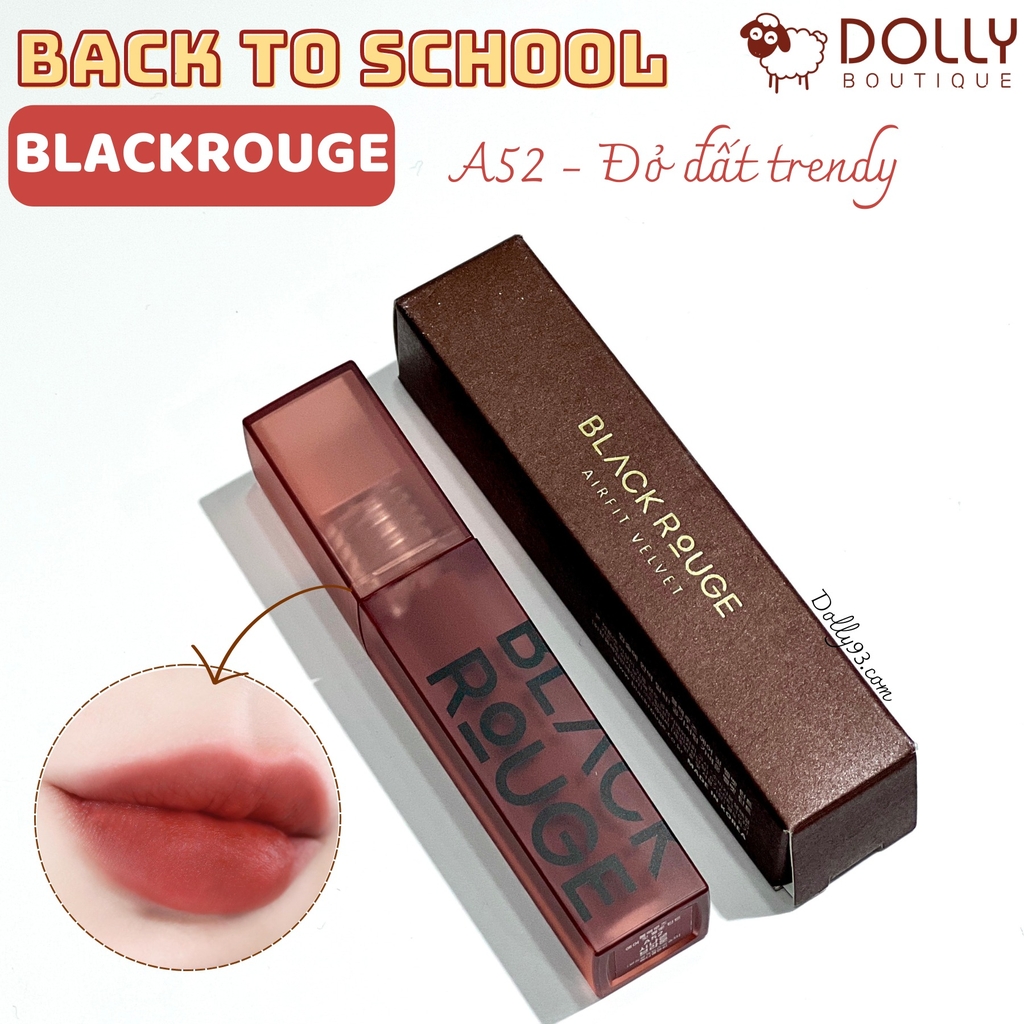 Son Kem Lì Black Rouge Air Fit Velvet Tint  #A52 Cinnamon Brown ( Màu Nâu Trầm ) - 4.5ml