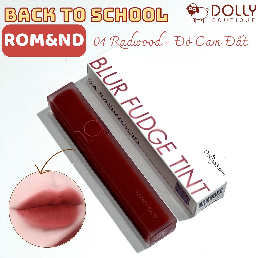 Son Kem Lì Romand Blur Fudge Tint #04 Radwood (Màu Nâu Trầm) - 5g