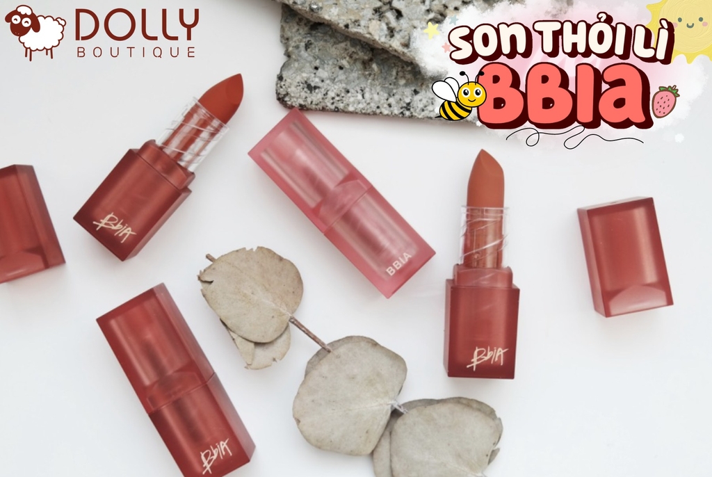 Son Thỏi Lì Bbia Last Powder Lipstick No.02 Just You - Màu Cam Đỏ Nâu Đất