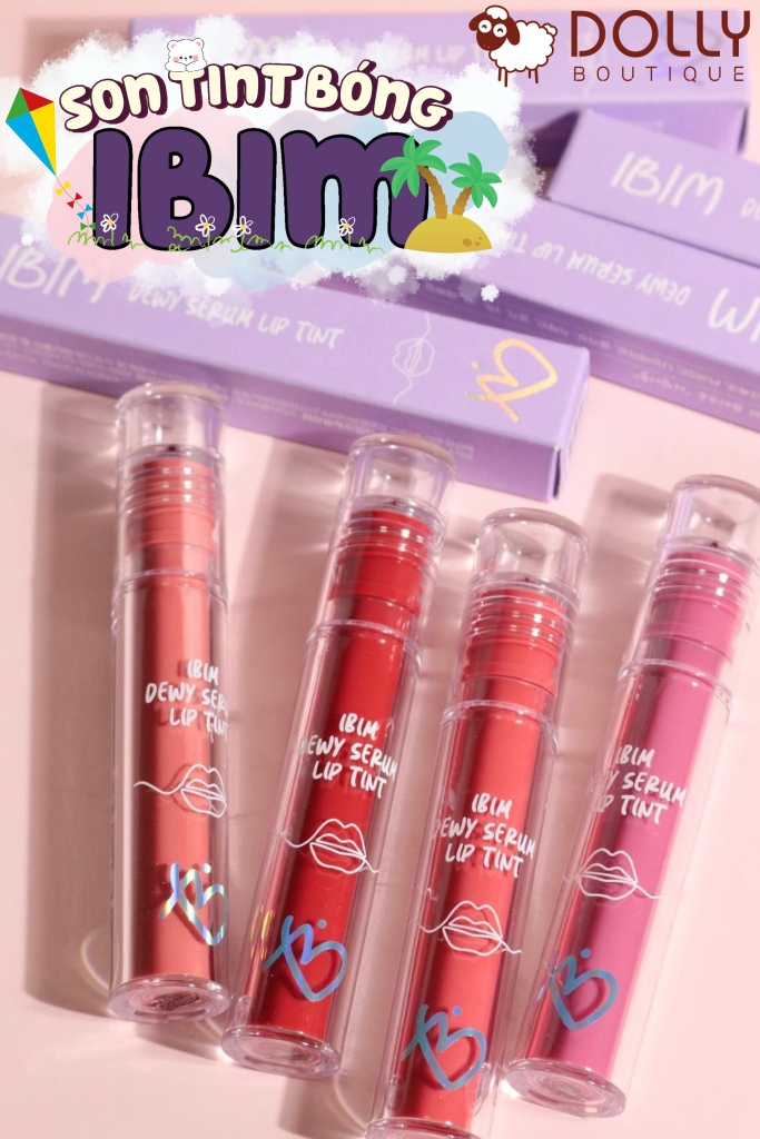 Son Kem Ẩm IBIM Dewy Serum Lip Tint- Orange Moon  ( Màu Đỏ Cam )