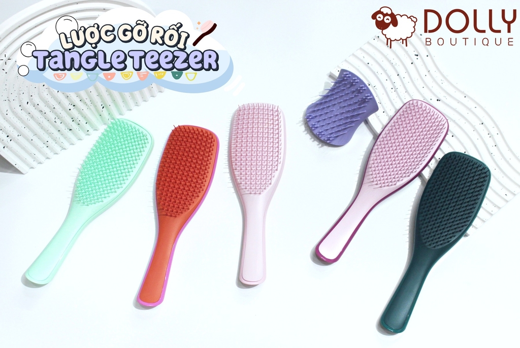 Lược Chải Tóc Ướt Giảm Gãy Rụng Tangle Teezer The Wet Detangler  Hair Brush - Green Jungle (Màu Xanh Lá Đậm)